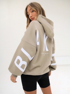 Beige Blakely Isabel Oversized Hoodie | IYH764381