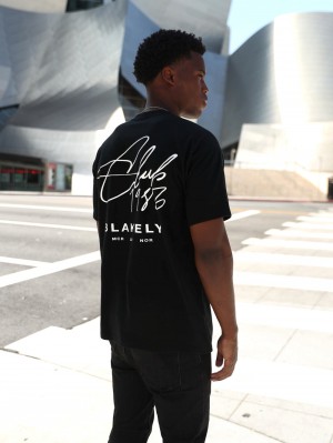 Black Blakely Club Relaxed T-Shirt | AVL347129