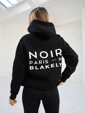 Black Blakely Noir Women's Relaxed Hoodie | QCV263549