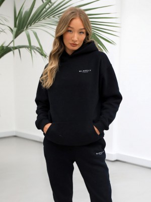 Black Blakely Universal Women's Relaxed Hoodie | LZT784095