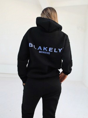 Black & Blue Blakely Women's Members Relaxed Hoodie | WCE693187