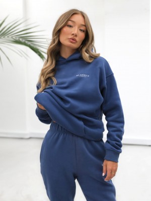 Blue Blakely Universal Women's Relaxed Hoodie | KOL915234