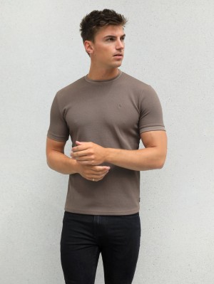 Brown Blakely Toulon Textured T-Shirt | GLS765840