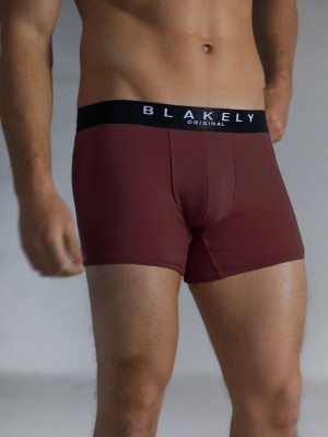 Burgundy 3 Pack Blakely BLK Boxers | RNO831529