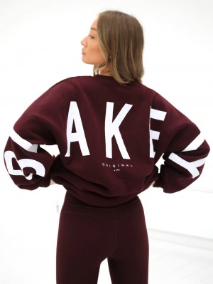 Burgundy Blakely Isabel Oversized Jumper | NAG216980