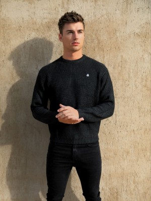 Charcoal Blakely Stanton Knit Jumper | ZQV978154