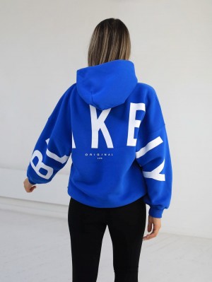 Cobalt Blue Blakely Members Isabel Oversized Hoodie | LNJ043825