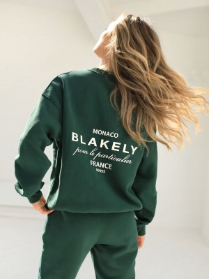 Dark Green Blakely Monaco Women's Jumper | SPA850769