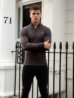 Dark Grey Blakely Oxbridge Jumper | PLC980437