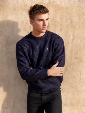 Dark Navy Blakely Stanton Knit Jumper | DKO690174