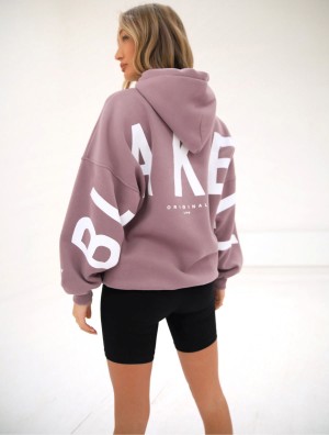 Dusty Pink Blakely Isabel Oversized Hoodie | LUW146053