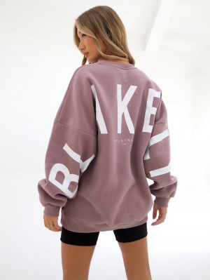 Dusty Pink Blakely Isabel Oversized Jumper | XME068451