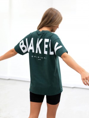 Forest Green Blakely Isabel Oversized T-Shirt | RWO425806