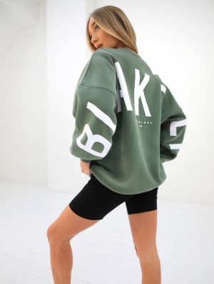 Green Blakely Isabel Oversized Jumper | MNX287605