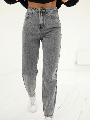 Grey Blakely Mom Jeans | XZF750634