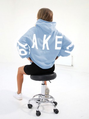 Ice Blue Blakely Isabel Oversized Hoodie | LOX691053