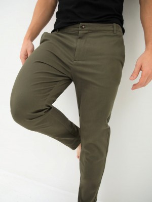 Khaki Blakely Kingsley Slim Fit Tailored Chinos | VCM478213