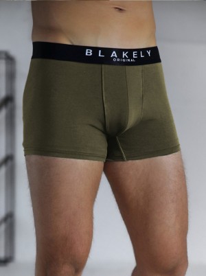 Khaki Green 3 Pack Blakely BLK Boxers | IXP621985