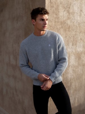 Light Grey Blakely Stanton Knit Jumper | YZE734158