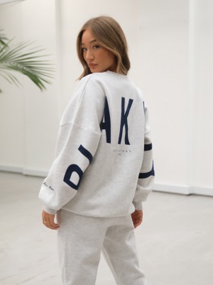 Marl White Blakely Life & Style Isabel Oversized Jumper | HDA572814