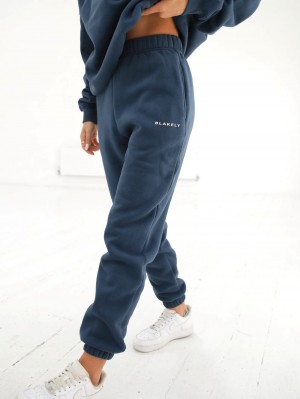 Mid Blue Blakely Riviera Initial Womens Sweatpants | LVZ914062