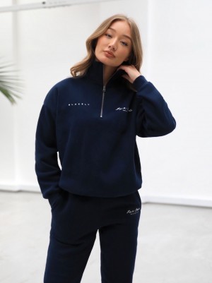 Navy Blue Blakely Life & Style 1/4 Zip Jumper | IGS623408