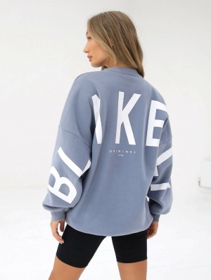 Powder Blue Blakely Isabel Oversized Jumper | VAI649037