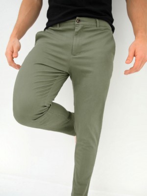 Sage Green Blakely Kingsley Slim Fit Tailored Chinos | KZE635741