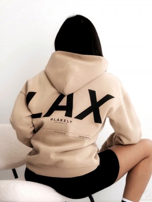 Tan Blakely LAX Women's Oversized Hoodie | FXC908246