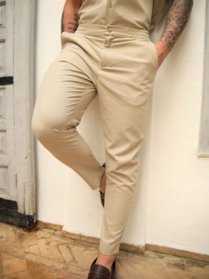 Tan Blakely Nador Linen-Blend Trousers | RAN862735