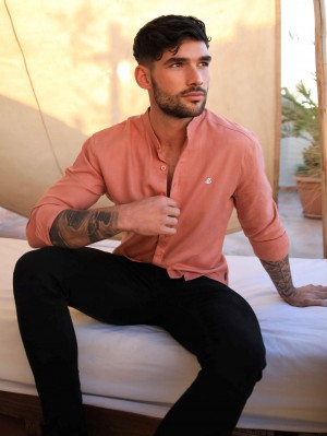 Terracotta Blakely Berkane Linen Shirt | FYK421586