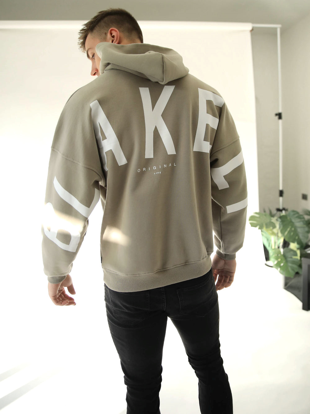 Beige Blakely Idris Oversized Hoodie | HQY012947