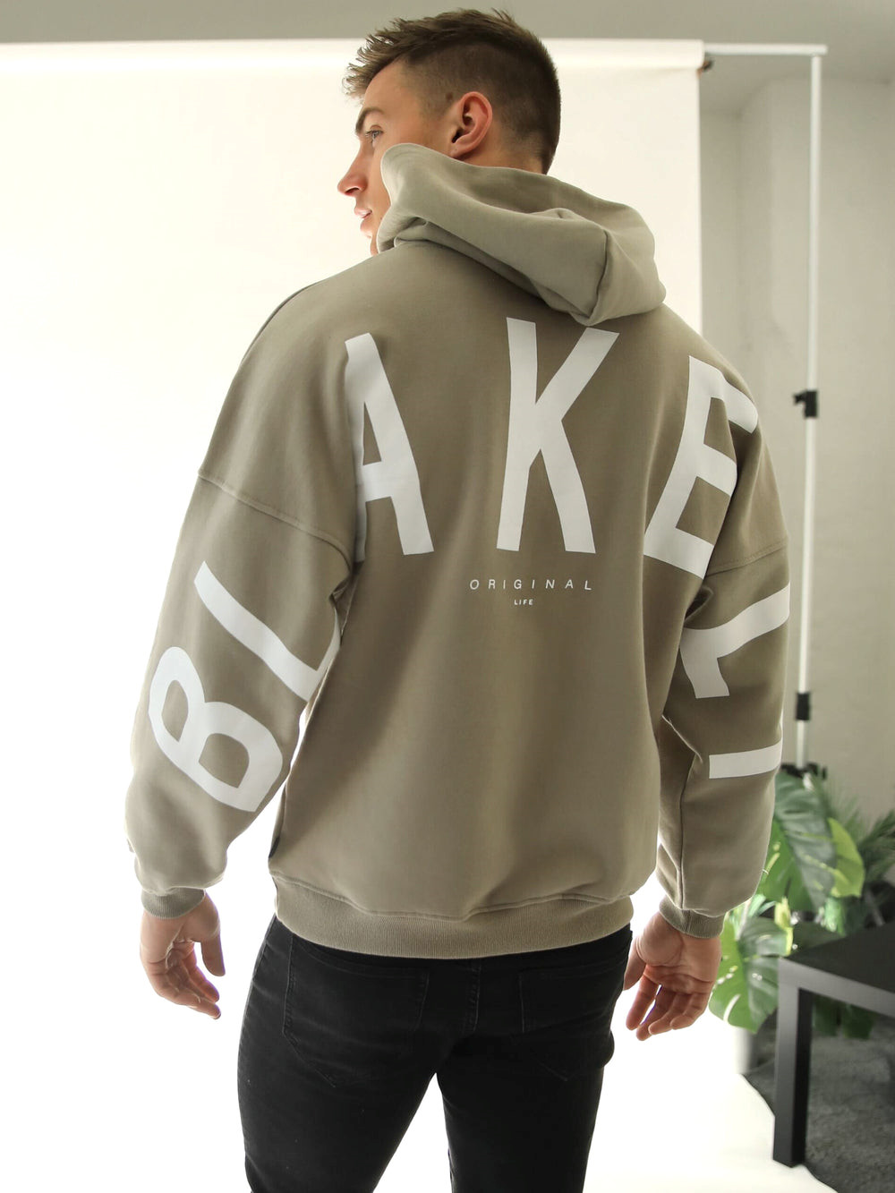 Beige Blakely Idris Oversized Hoodie | HQY012947