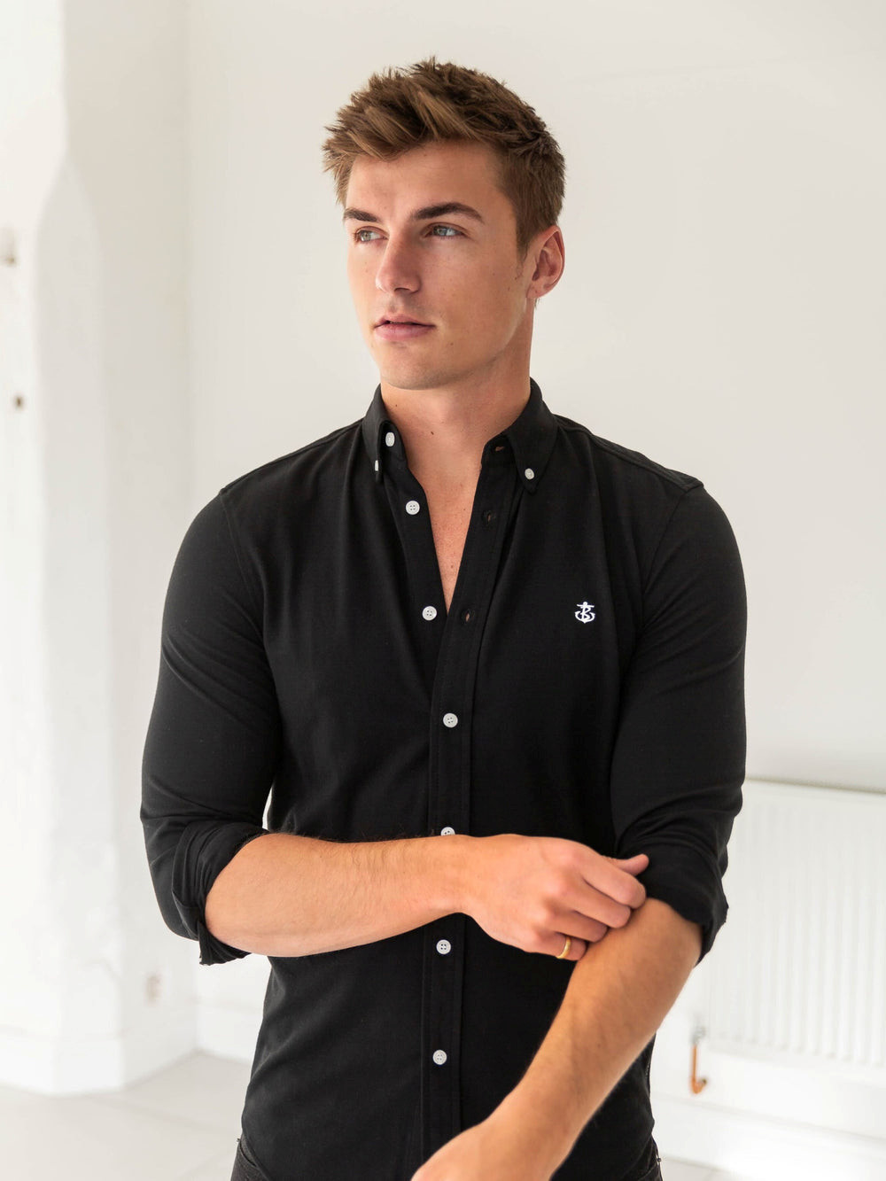 Black Blakely Arlo Soft Stretch Shirt | FXW627584