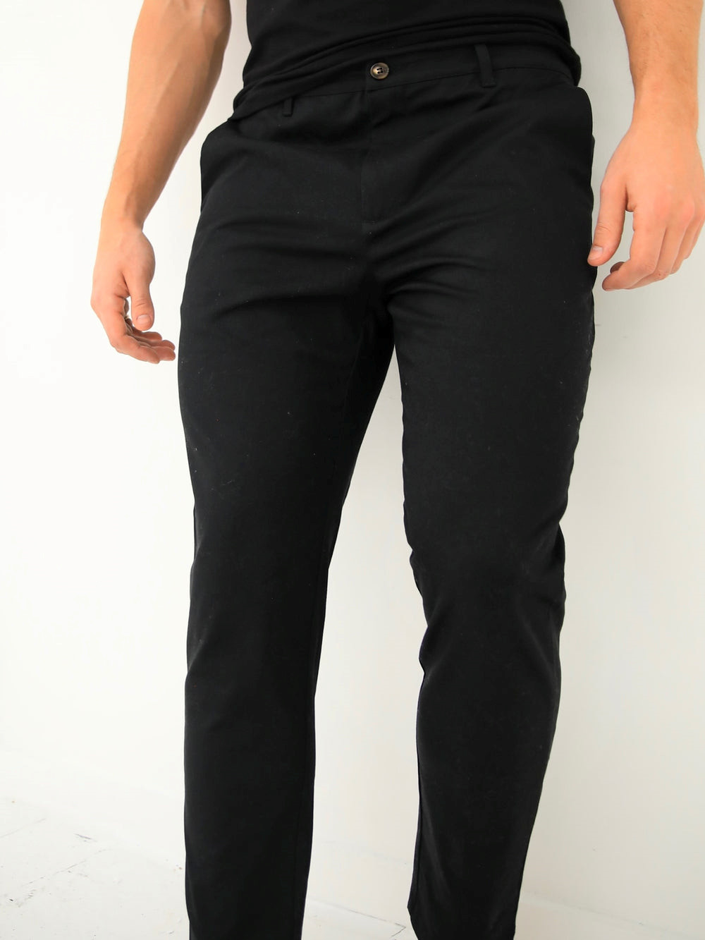 Black Blakely Cavill Slim Fit Tailored Chinos | WRU354120