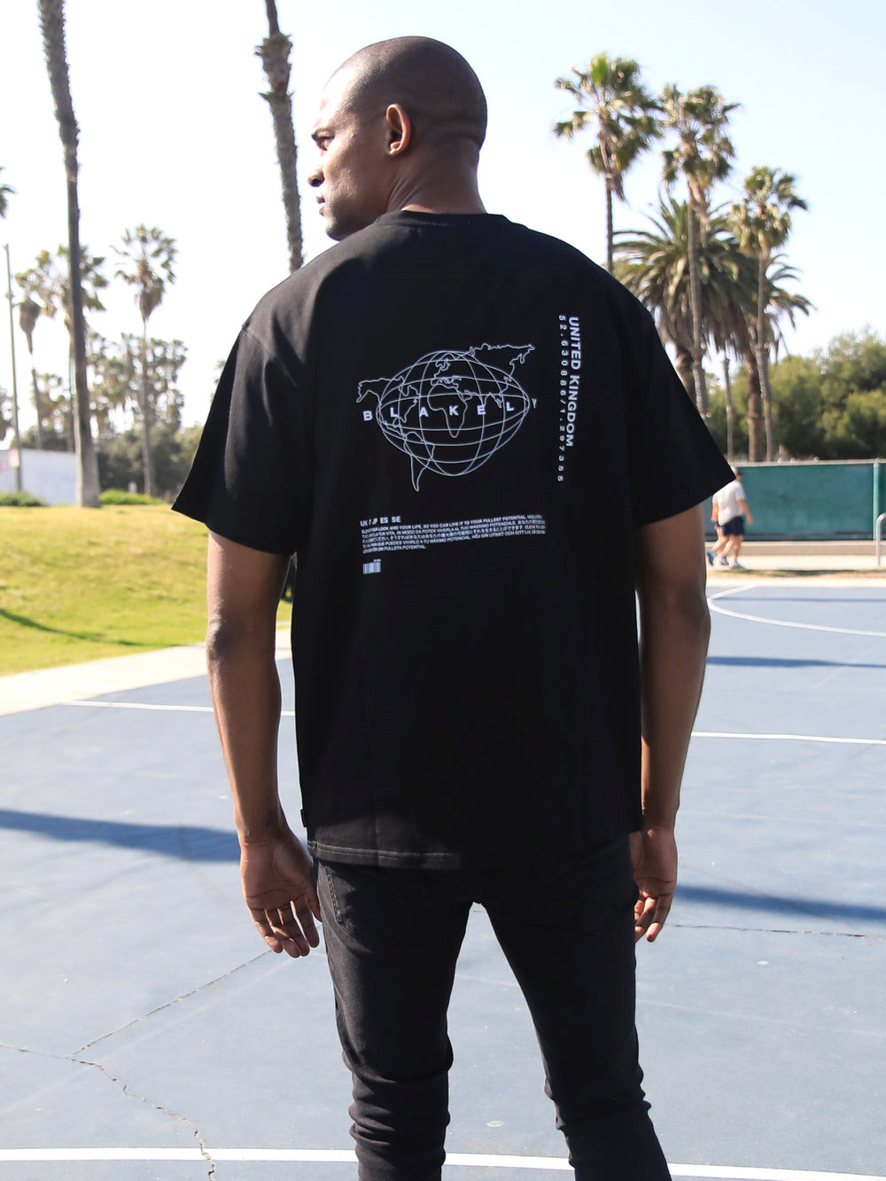 Black Blakely Global Relaxed Fit T-Shirt | UXD367051