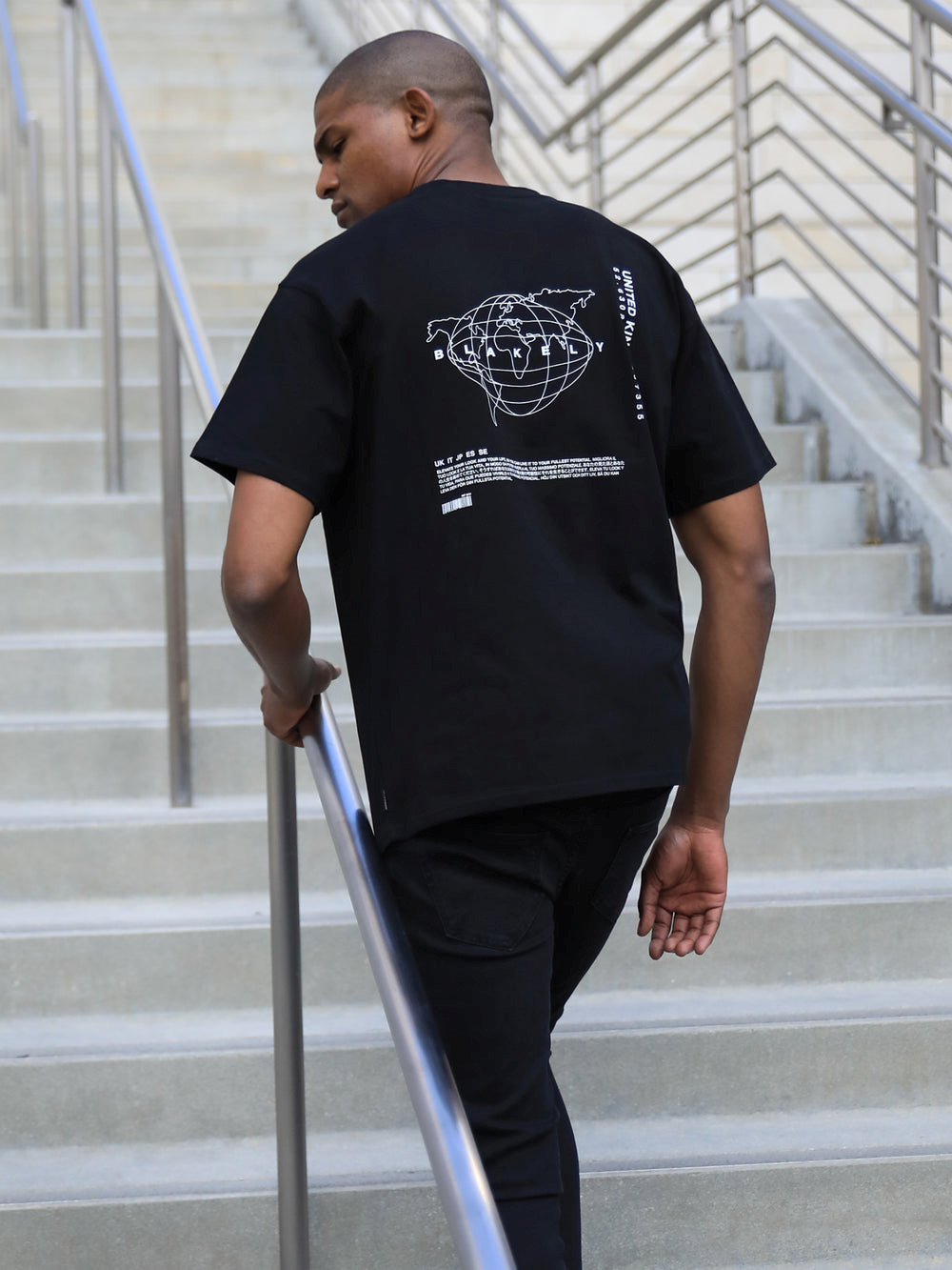 Black Blakely Global Relaxed Fit T-Shirt | UXD367051