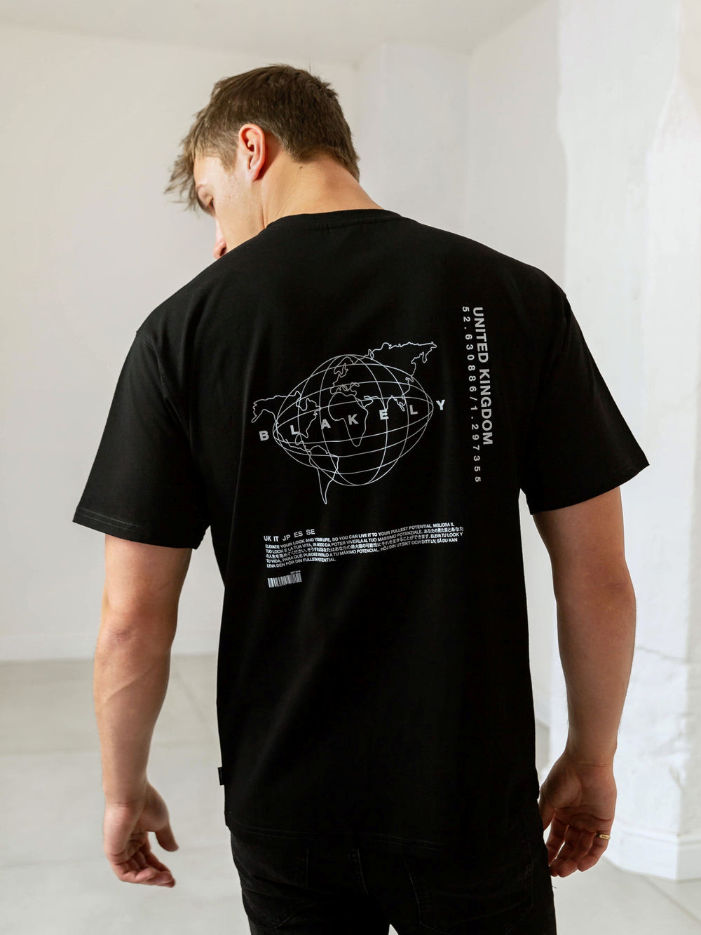 Black Blakely Global Relaxed Fit T-Shirt | UXD367051