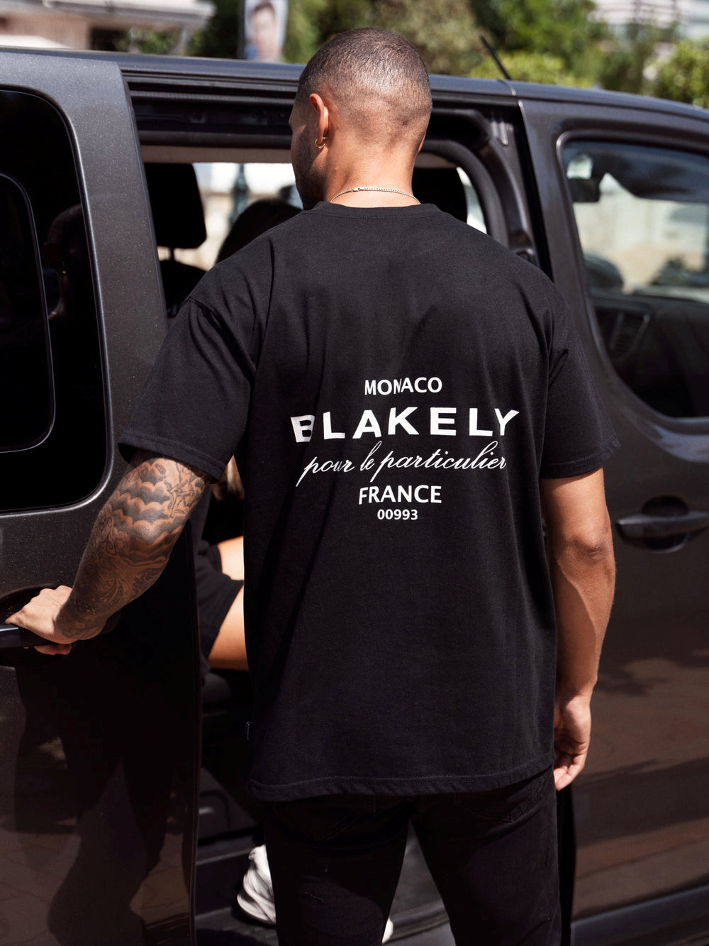 Black Blakely Monaco Relaxed T-Shirt | ENG874321