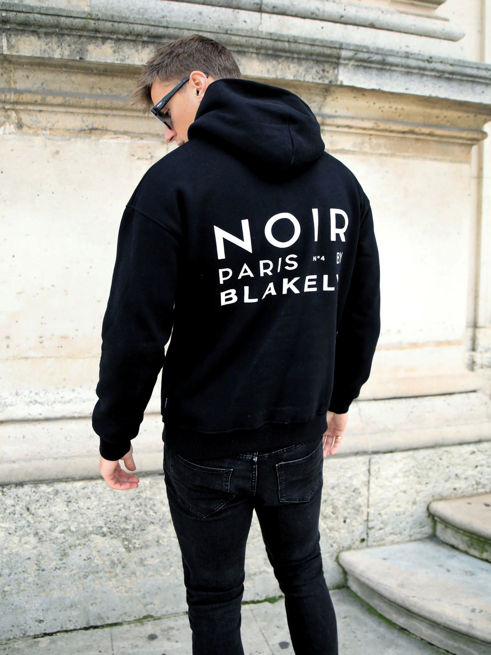 Black Blakely Noir Relaxed Hoodie | XGV172043