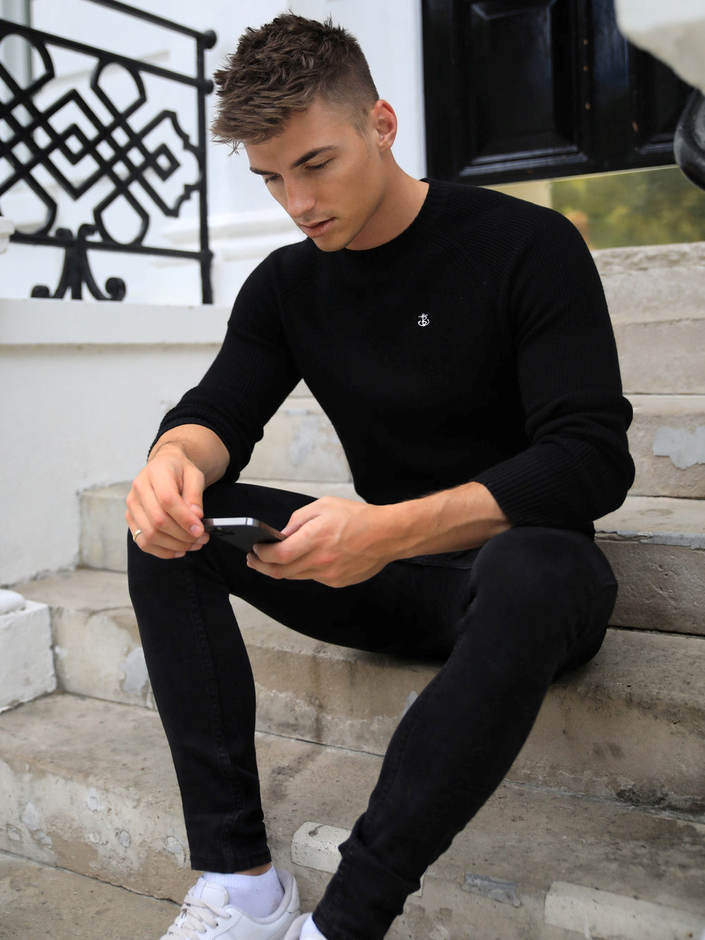 Black Blakely Oxley Knit Jumper | AFL531278