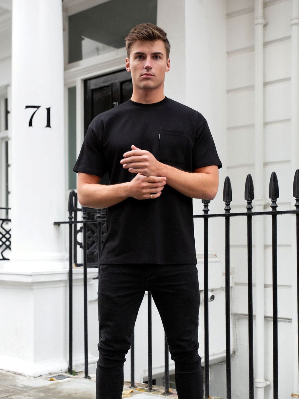 Black Blakely Relaxed Pocket T-Shirt | QDA219408