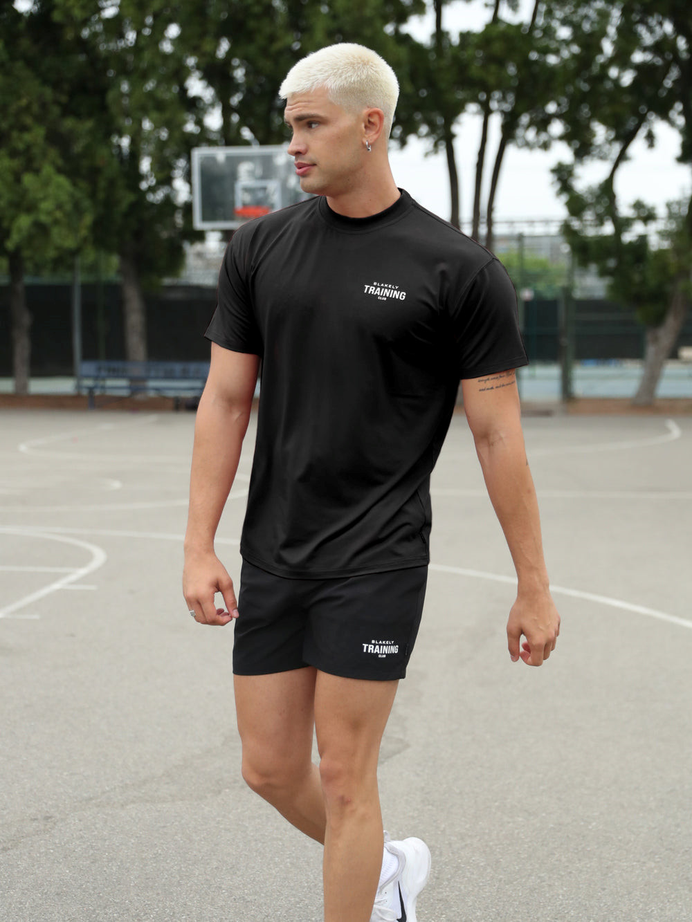 Black Blakely Relaxed Training T-Shirt | QPD095386