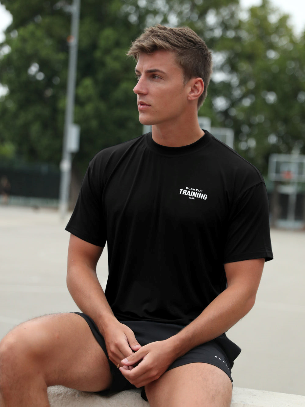 Black Blakely Relaxed Training T-Shirt | QPD095386