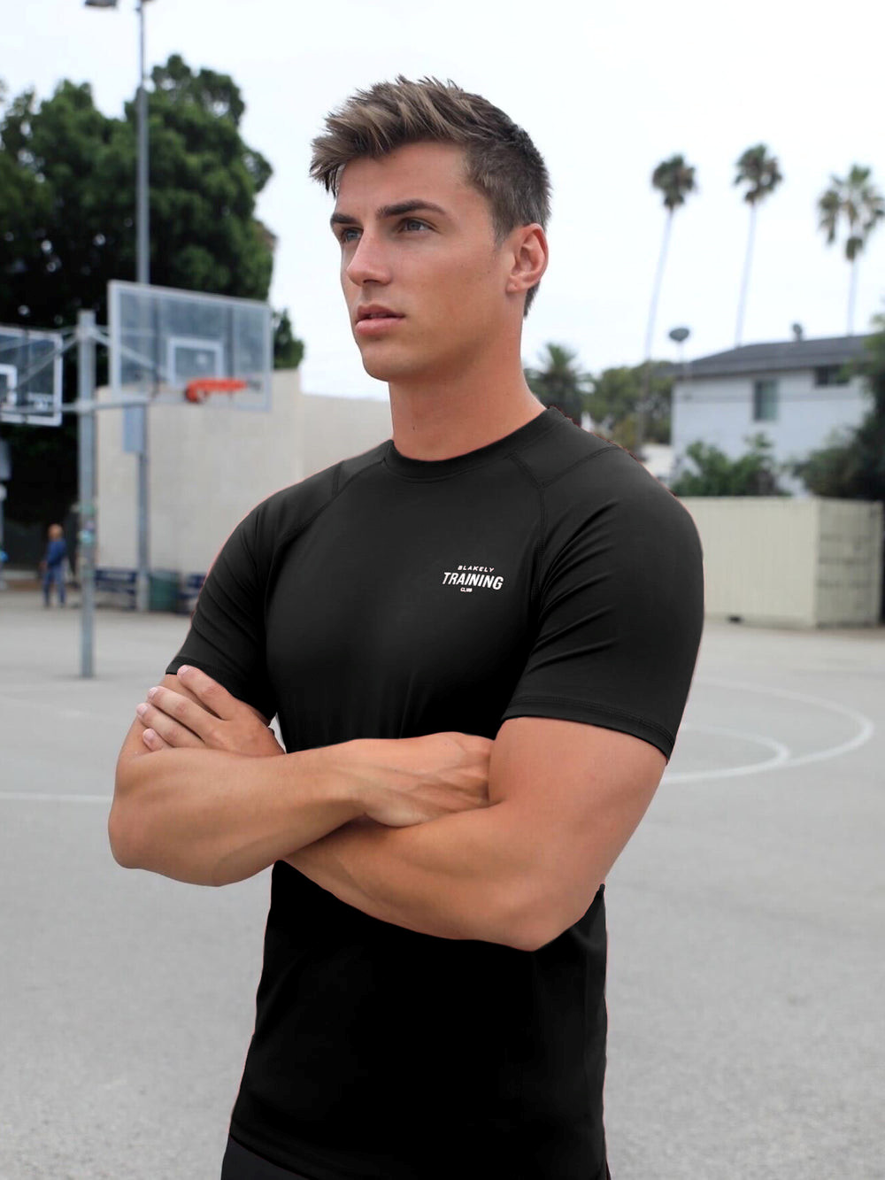 Black Blakely Slim Training T-Shirt | XSU130586