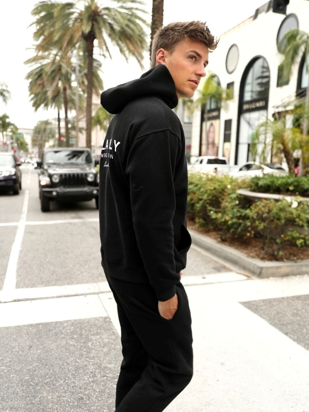 Black Blakely Sports Club Relaxed Hoodie | SFT327594