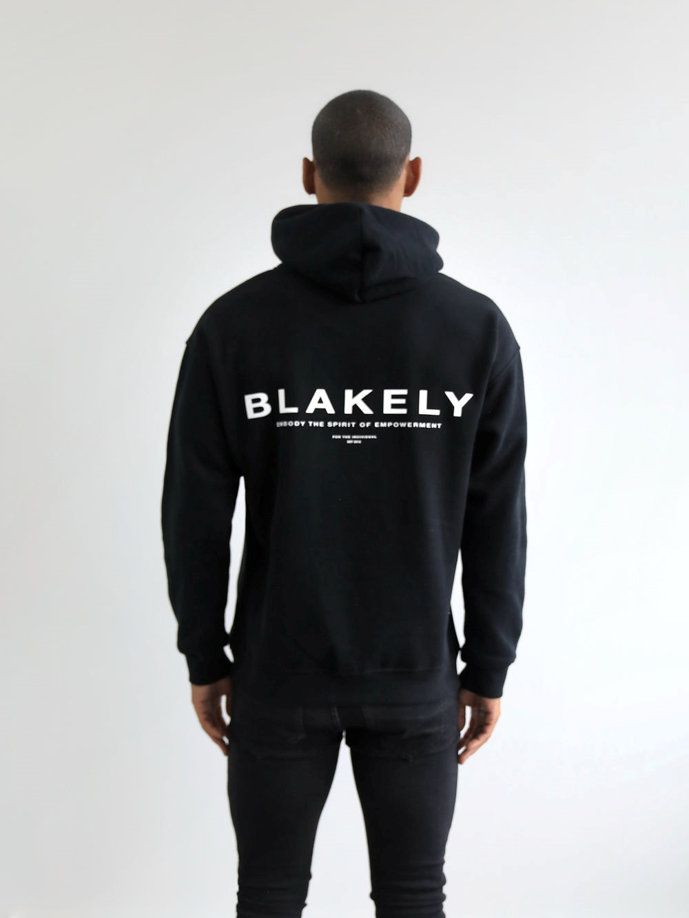 Black Blakely Statement Relaxed Hoodie | ENT762593