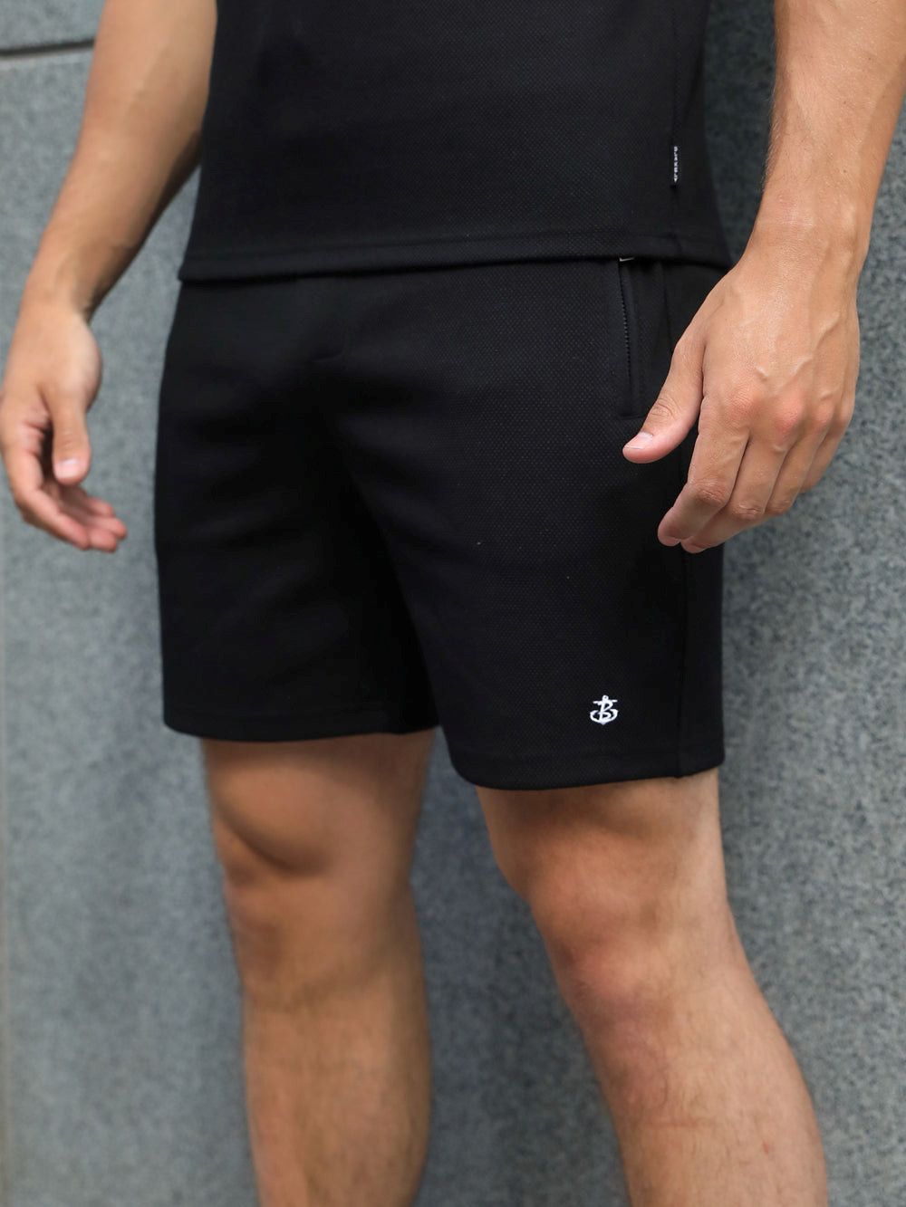 Black Blakely Toulon Textured Shorts | EOW487096