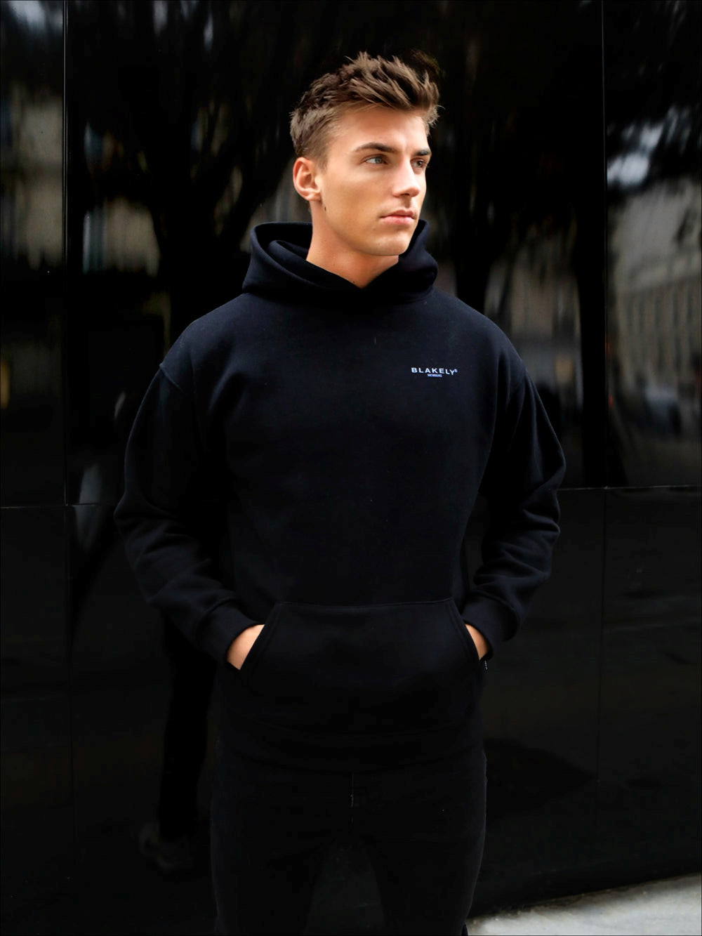 Black & Blue Blakely Members Relaxed Hoodie | QER671908