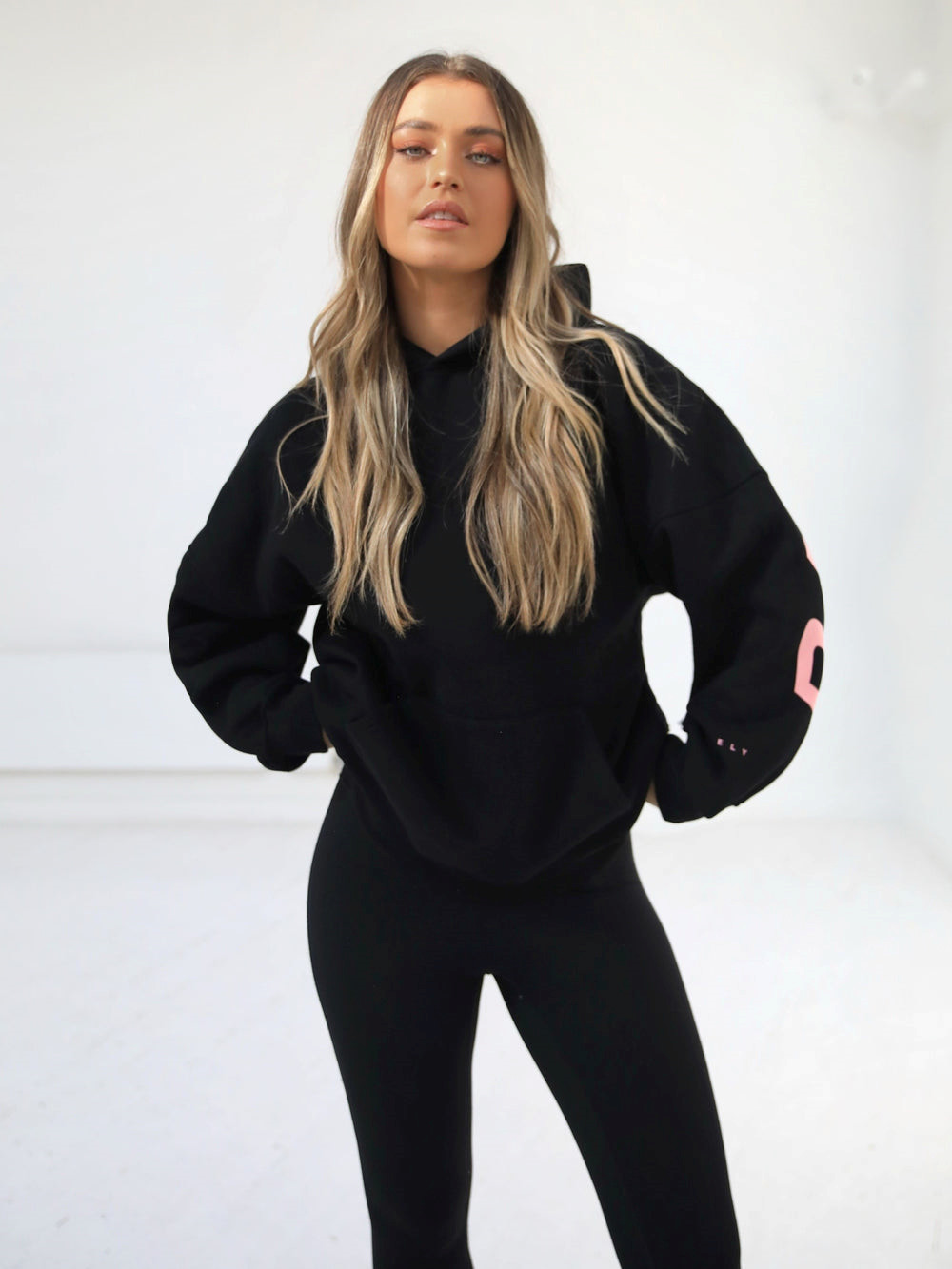 Black & Pink Blakely Members Isabel Oversized Hoodie | PYV781925